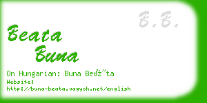 beata buna business card